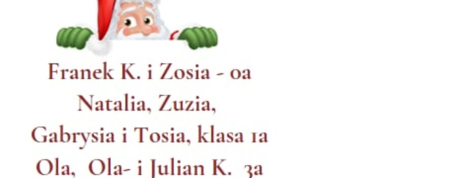 List do Św. Mikołaja.